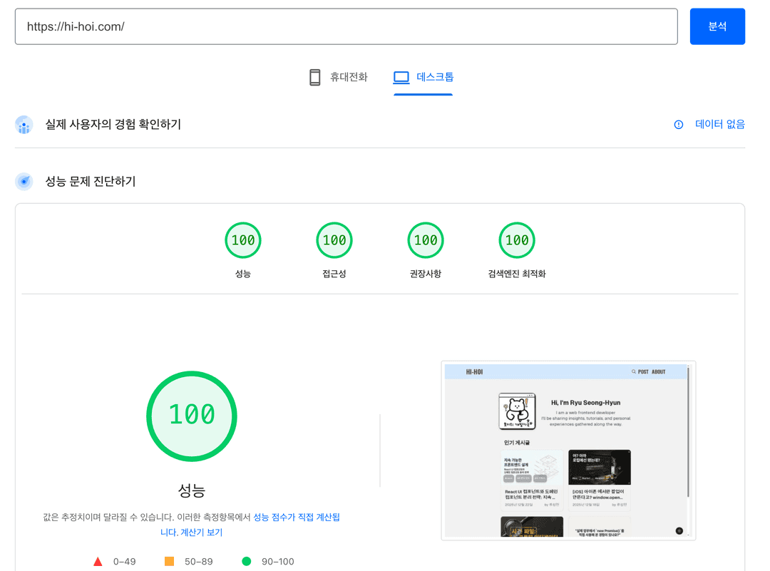 Lighthouse 만점으로 증명하는 Next.js SEO 전략 (feat. 서버 컴포넌트)