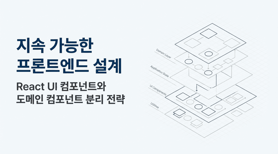 React UI 컴포넌트와 도메인 컴포넌트 분리 전략: 지속 가능한 프론트엔드 설계